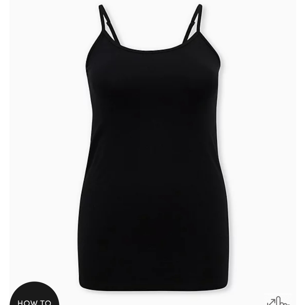 Torrid BLACK SCOOP NECK TUNIC FOXY CAMI
